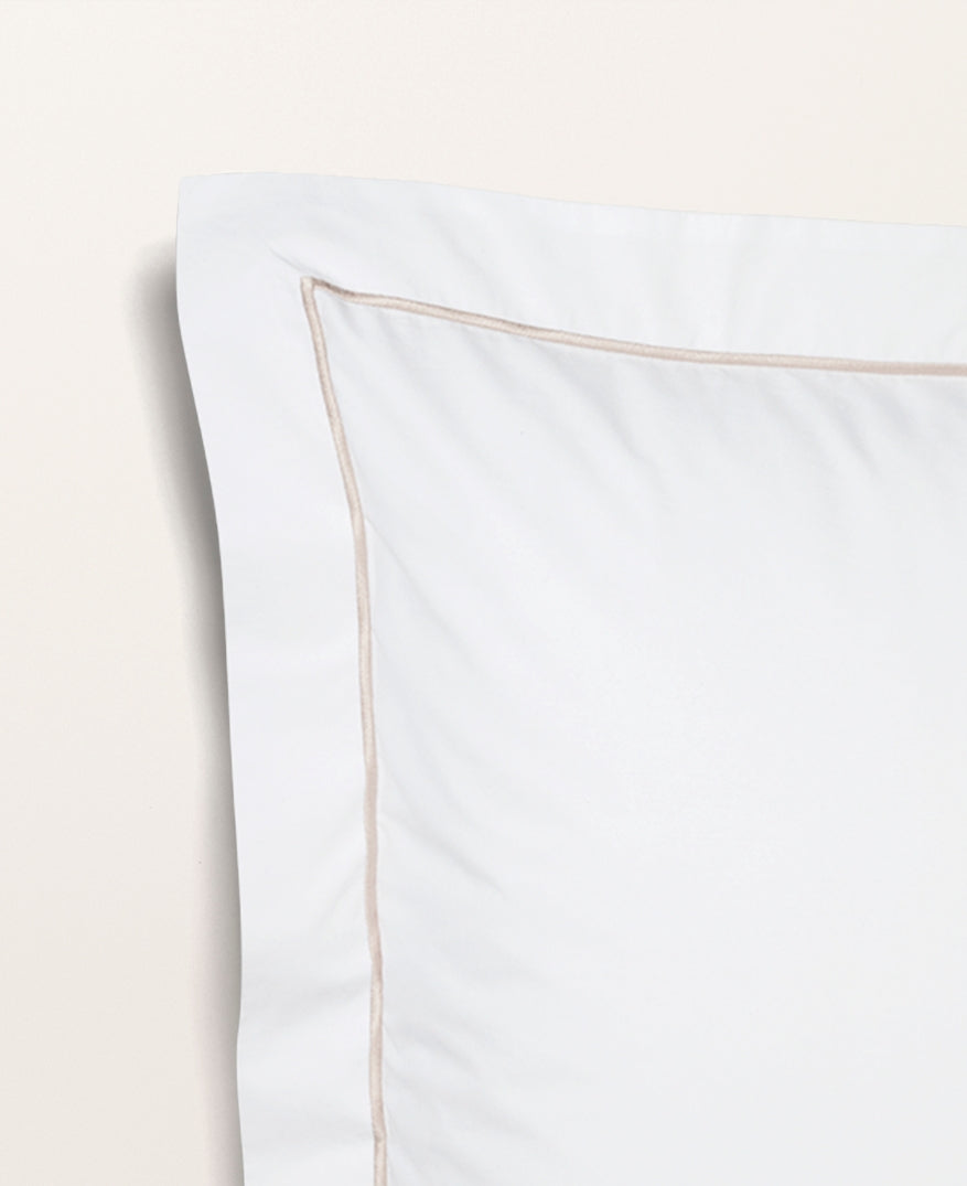 Set de 2 taies d'oreillers bourdon satin Bourdon greige