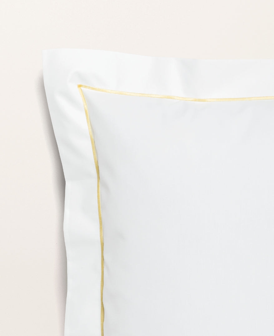 Set de 2 taies d'oreillers bourdon percale Bourdon jaune