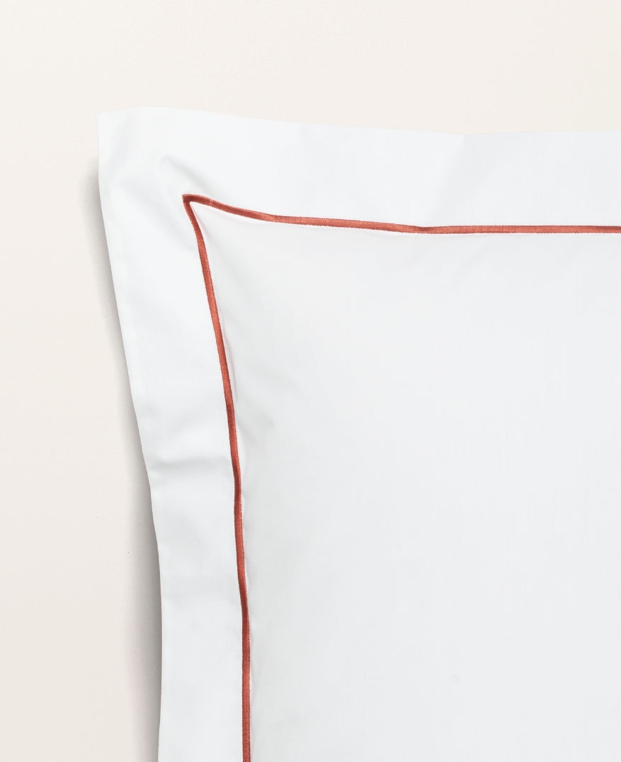 Set de 2 taies d'oreillers bourdon percale Bourdon sienne
