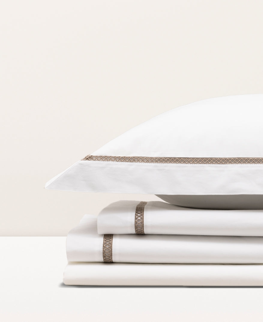 Parure de lit percale cannage Greige