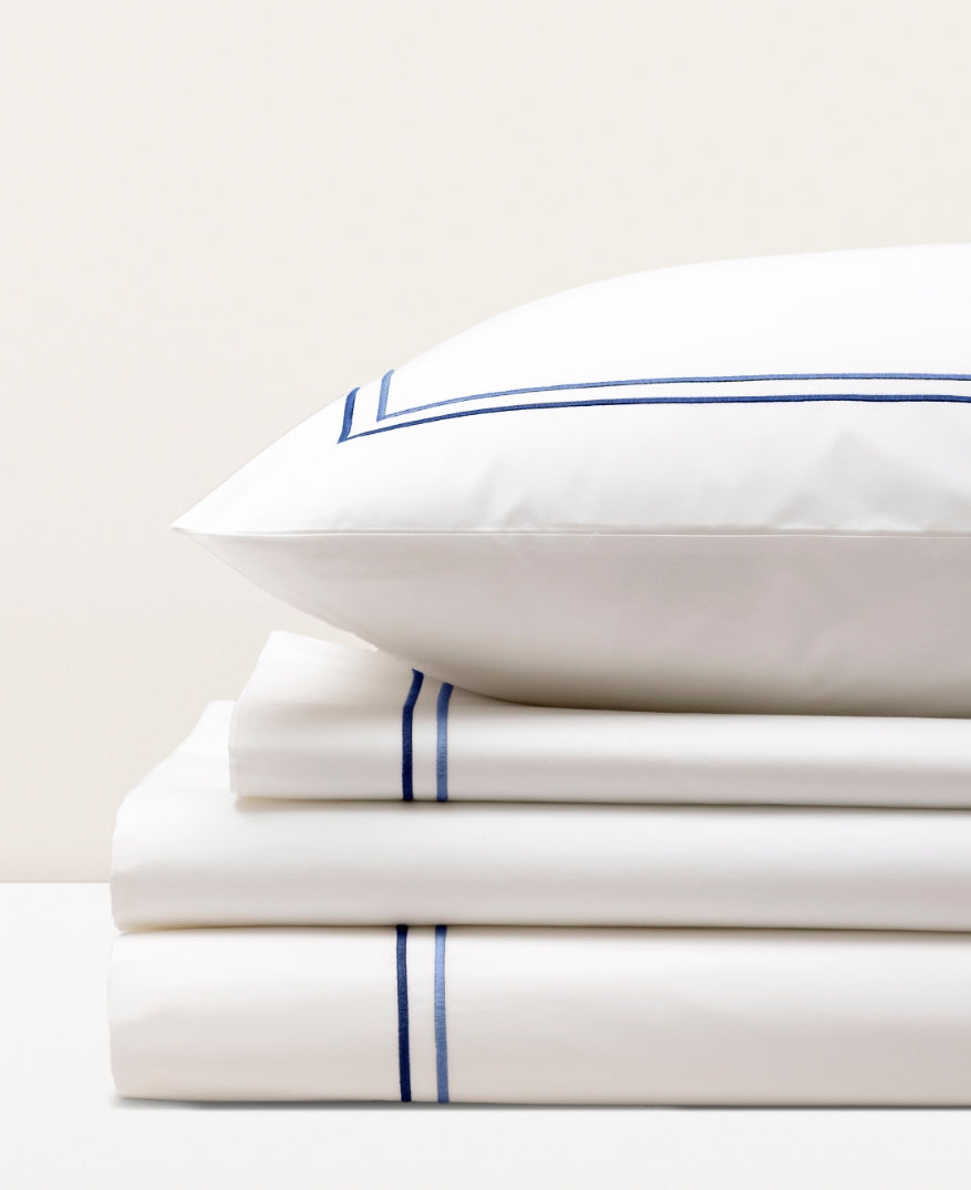 Set de 2 Taies d'Oreillers Double Bourdon Percale
