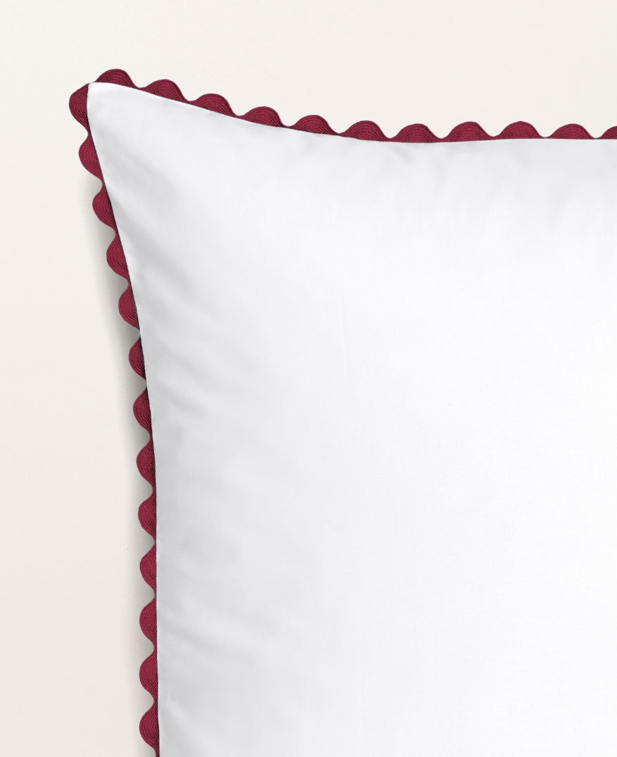 Set de 2 taies d'oreillers percale serpentine Grenat