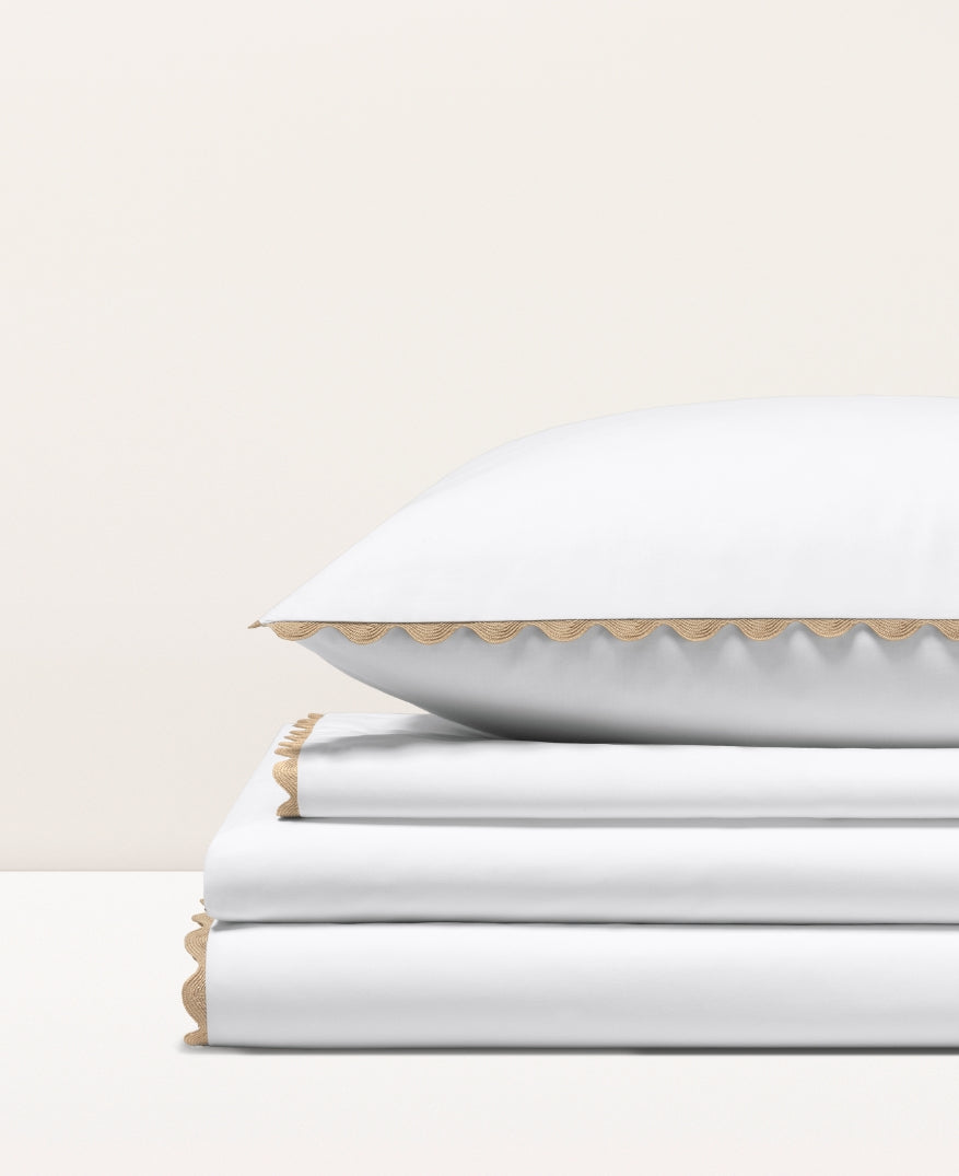 Parure de lit percale serpentine Sable