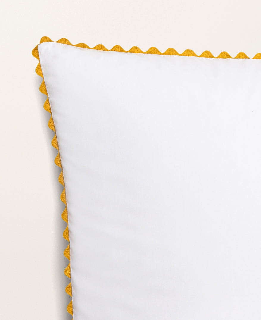 Taie d'oreiller percale enfant Jaune bouton d or