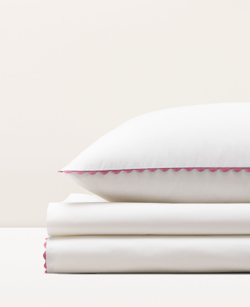 Parure de lit percale enfant Rose macaron