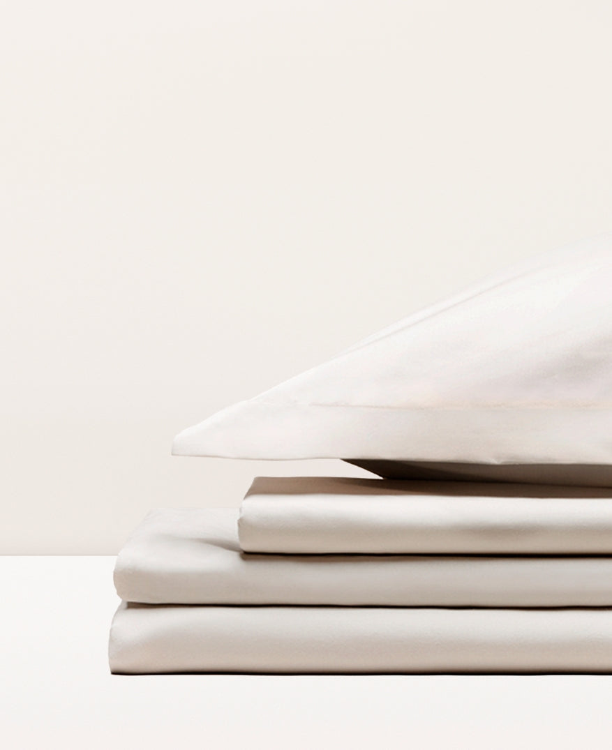 Parure de lit percale unie Greige