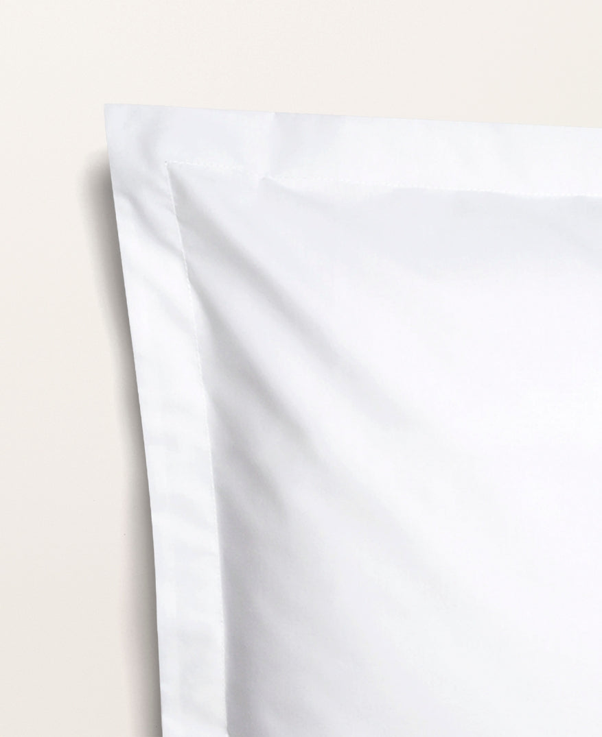 Set de 2 taies d'oreillers percale Blanc frais