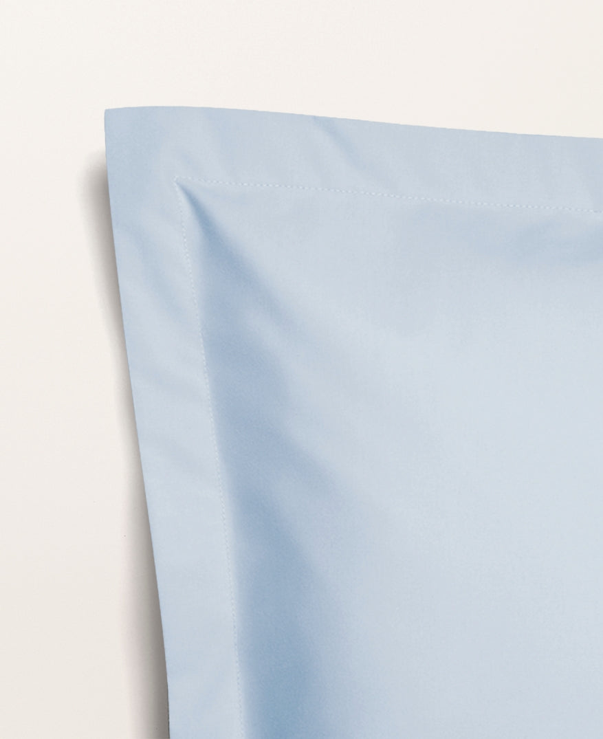 Set de 2 taies d'oreillers percale Bleu azur