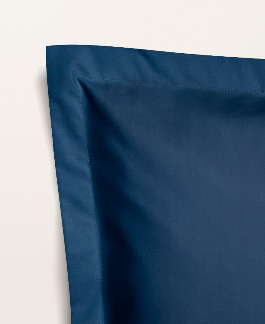 Set de 2 taies d'oreillers percale Bleu minuit
