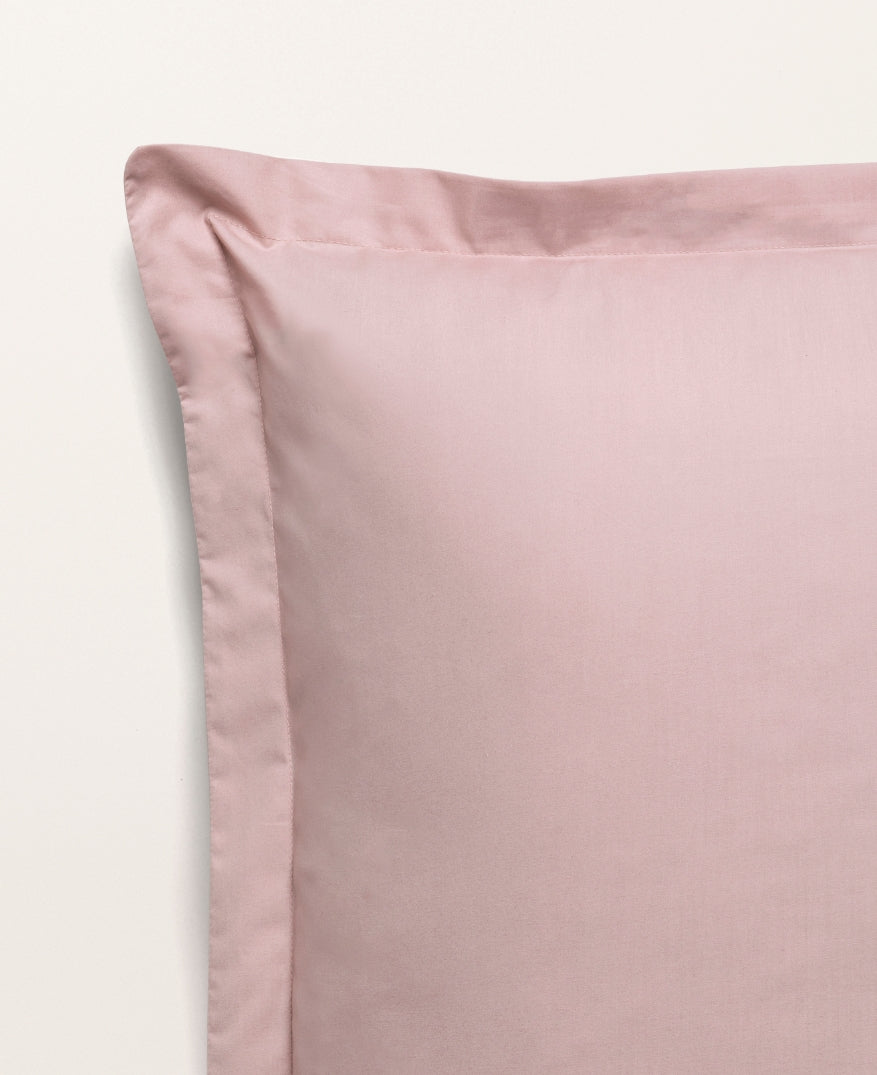 Set de 2 taies d'oreillers percale Rose thé