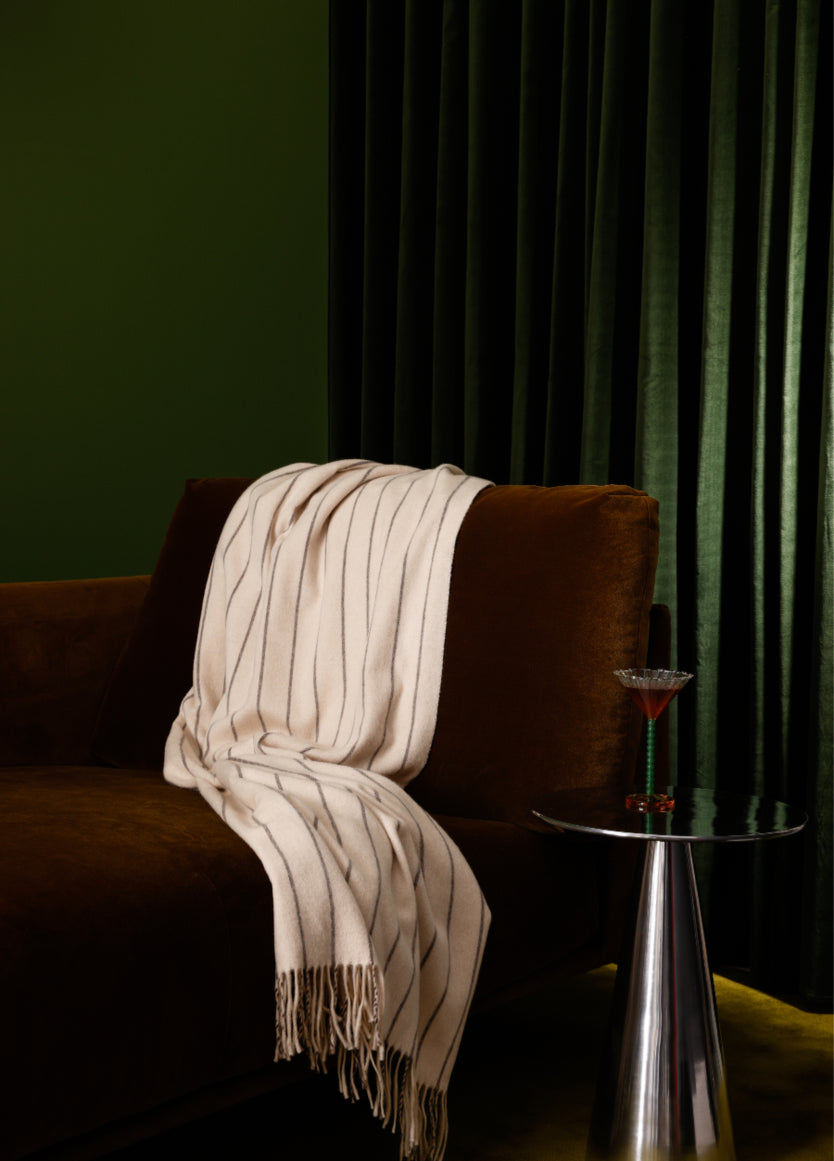 Plaid en Cachemire et Laine d'Agneau