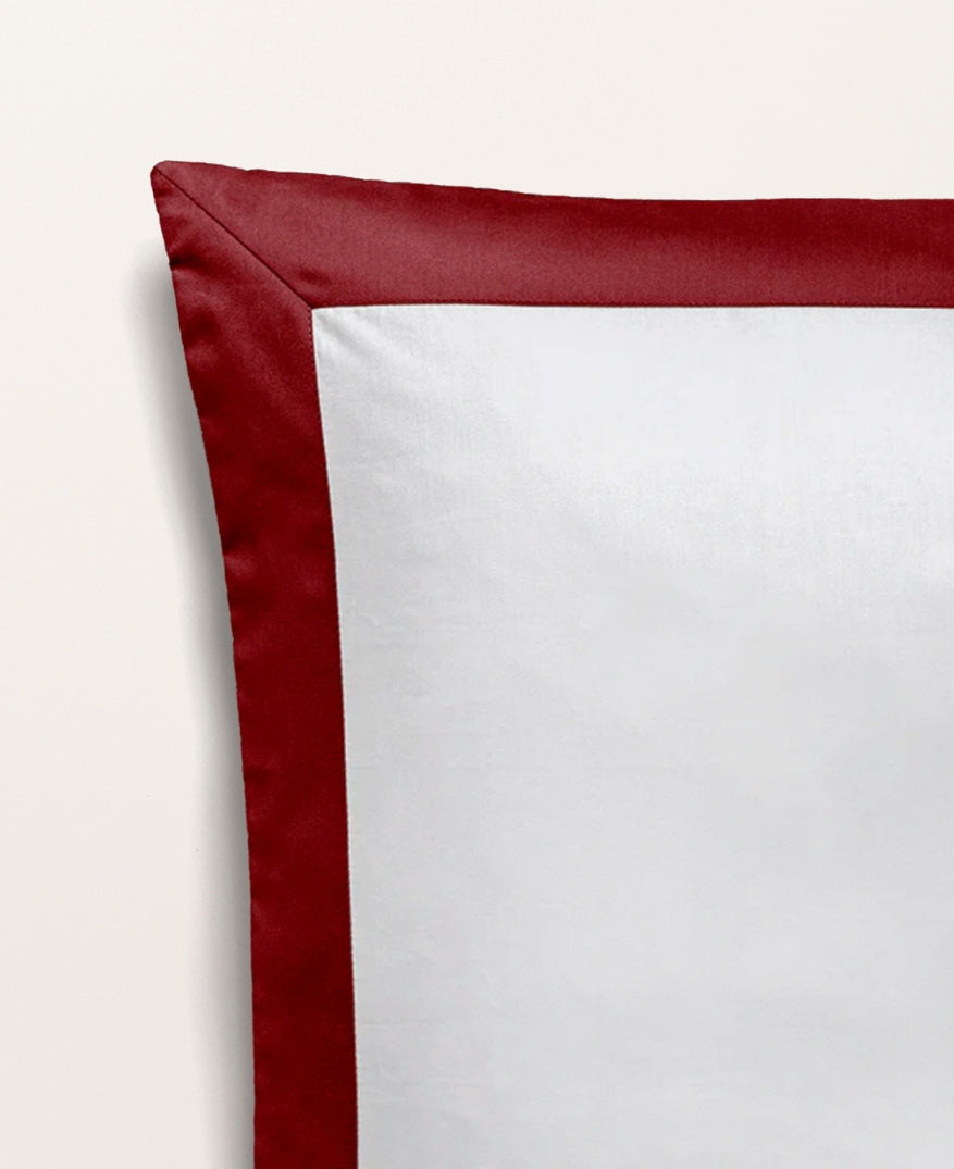 Set de 2 Taies d'Oreillers Satin Bicolore