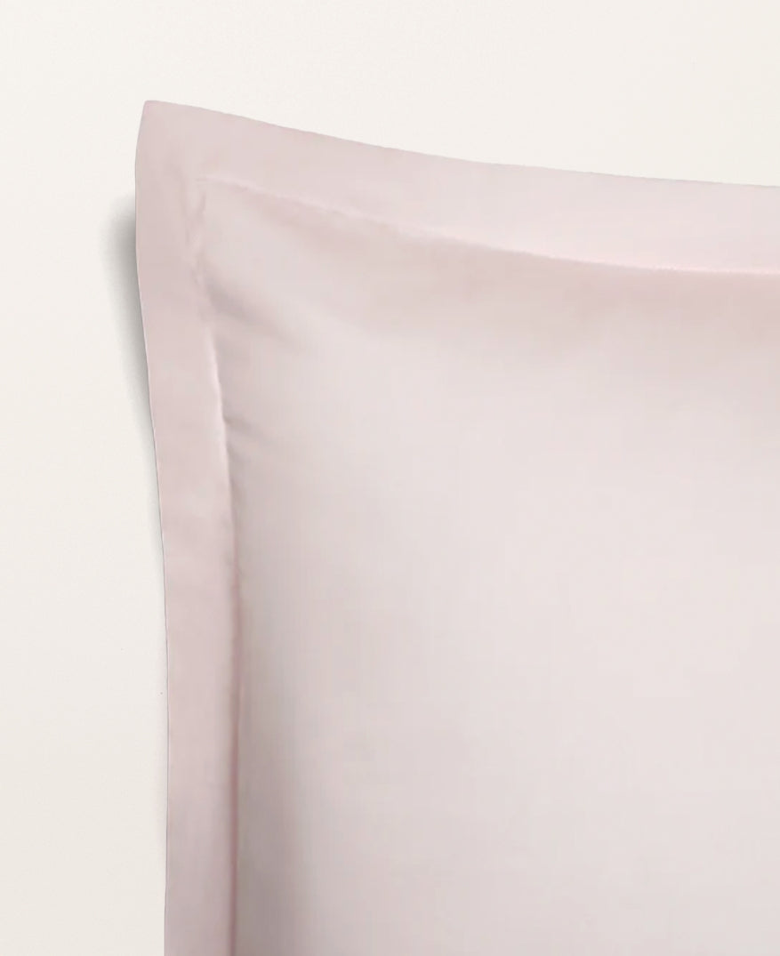 Set de 2 taies d'oreillers satin Rose poudre