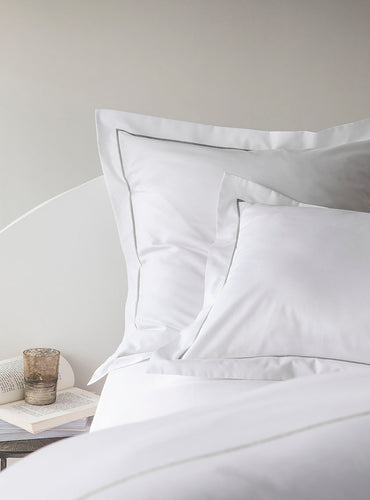 Parure de lit percale bourdon Bourdon greige