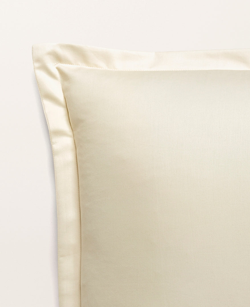 Set de 2 taies d'oreillers satin Ivoire