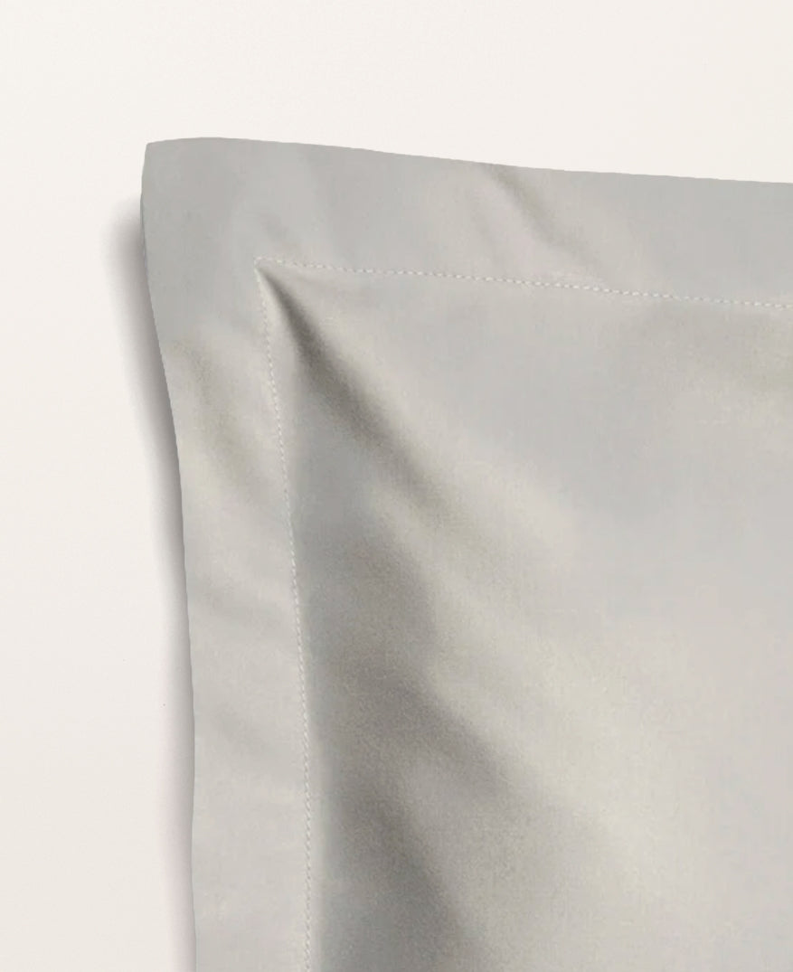 Set de 2 taies d'oreillers satin Greige