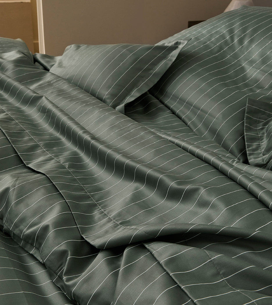 Parure de lit Satin Rayée
