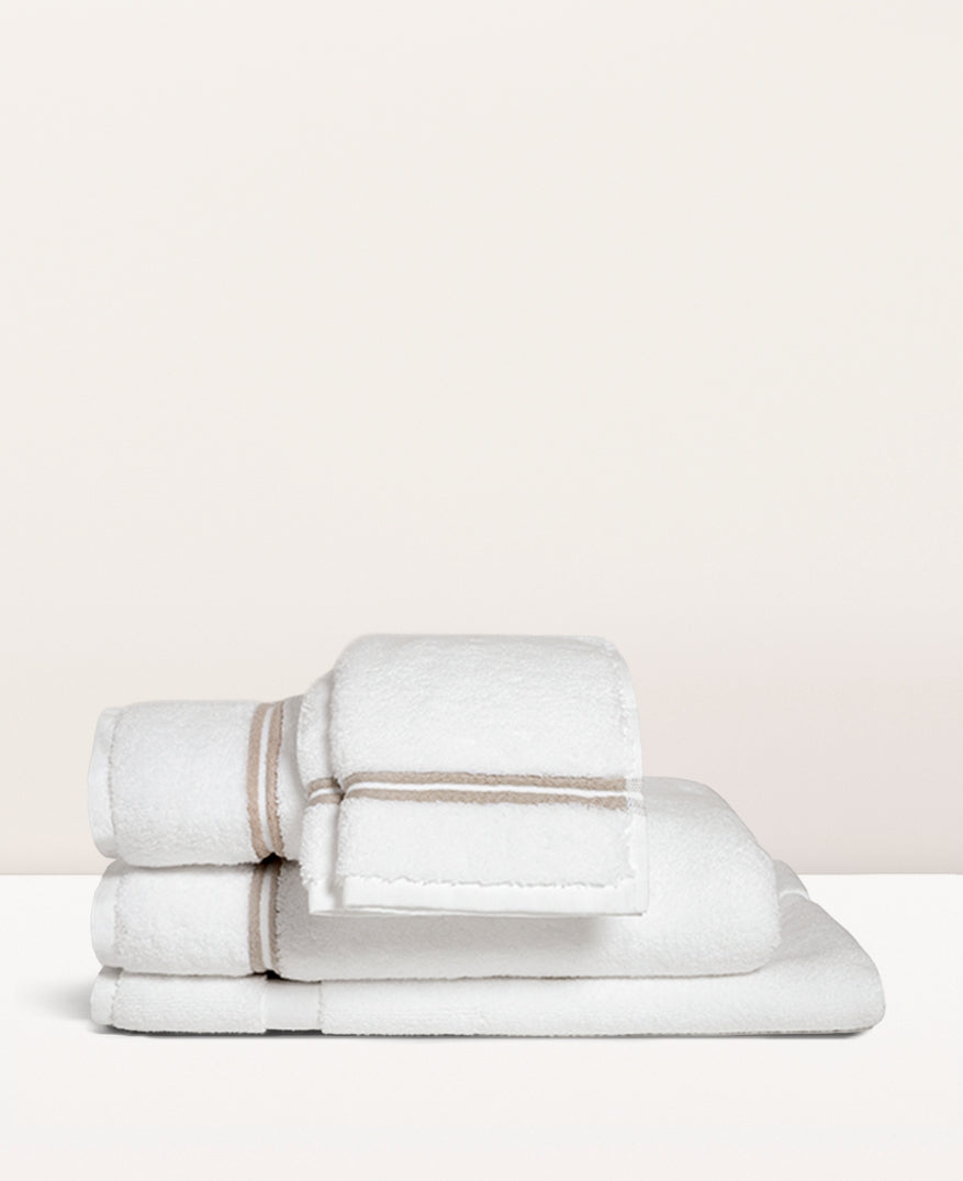 Serviette de toilette bourdon Blanc beige