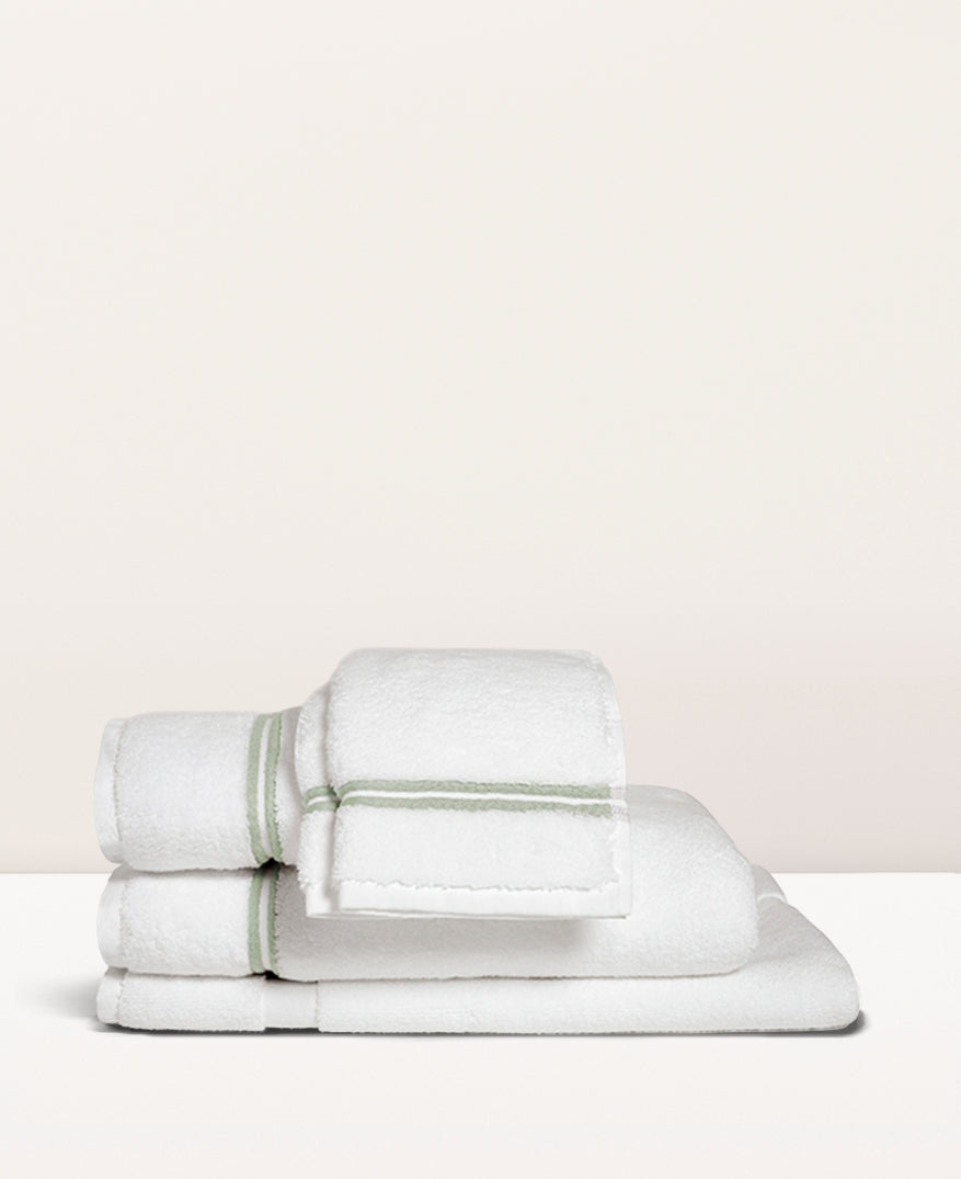 Serviette de toilette bourdon Blanc vert