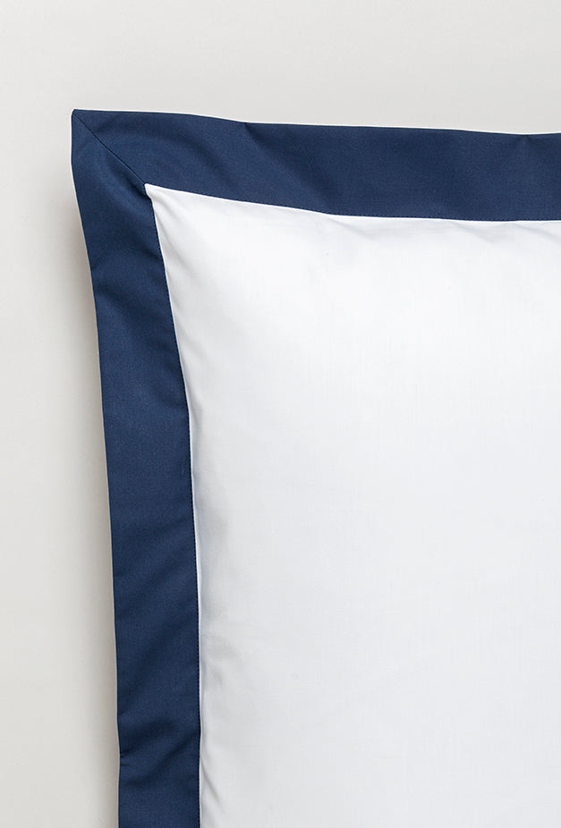 Set de 2 taies d'oreillers bicolore percale Bicolore vert cendré