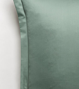 Set de 2 taies d'oreillers satin Vert cendré