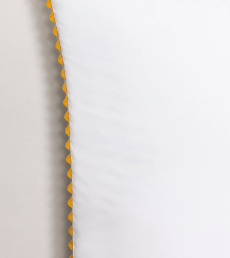 Taie d'oreiller percale enfant Jaune bouton d or