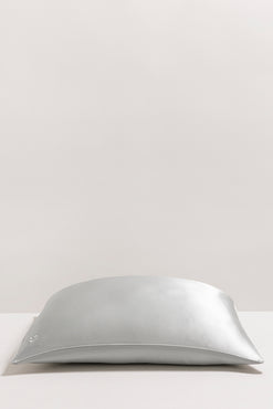 Taie d'oreiller en pure soie de mûrier Gris acier