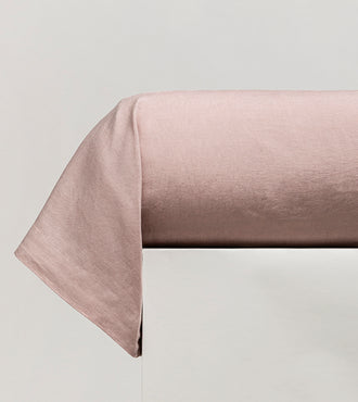Taie de traversin lin lavé Rose tendre