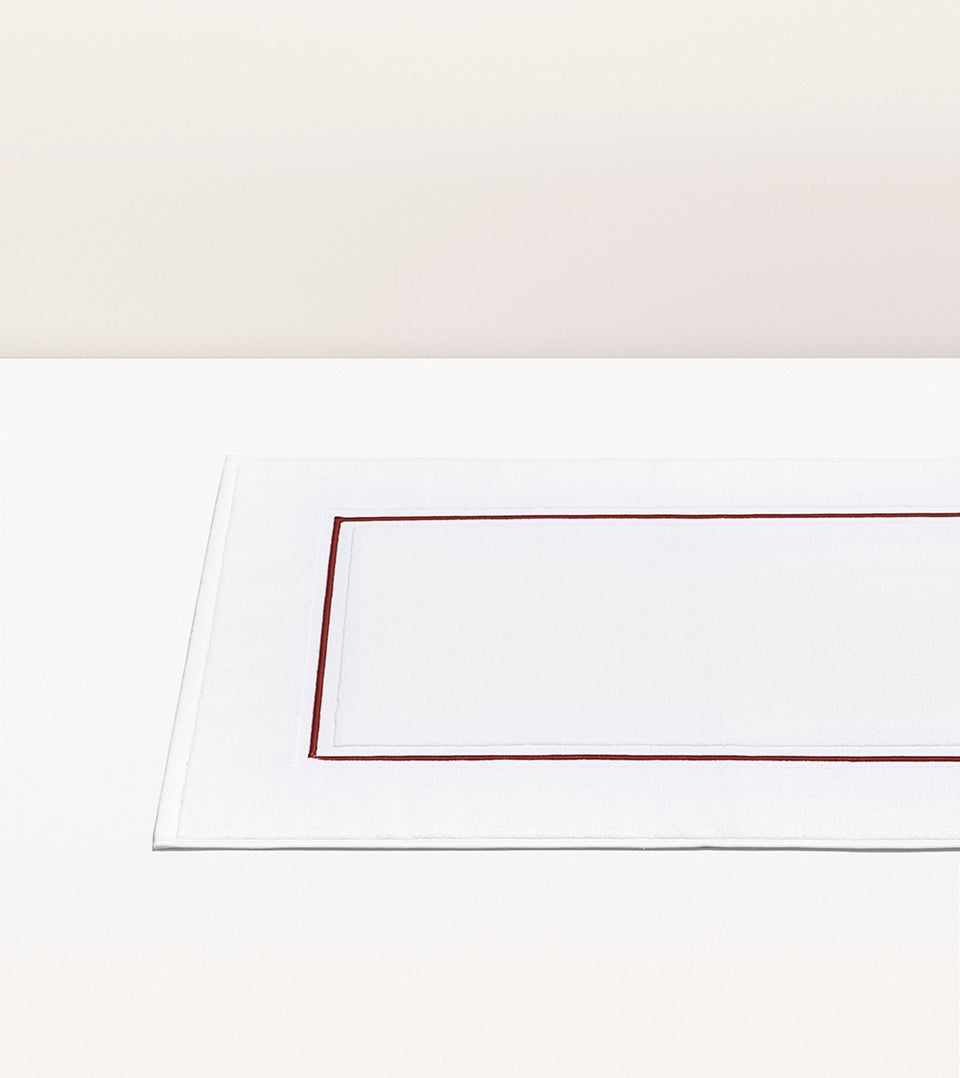 Tapis de bain bourdon Blanc bordeaux