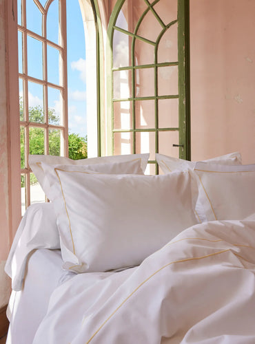 Parure de lit percale bourdon Bourdon greige