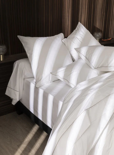 Housse de couette passepoil percale Passepoil noir