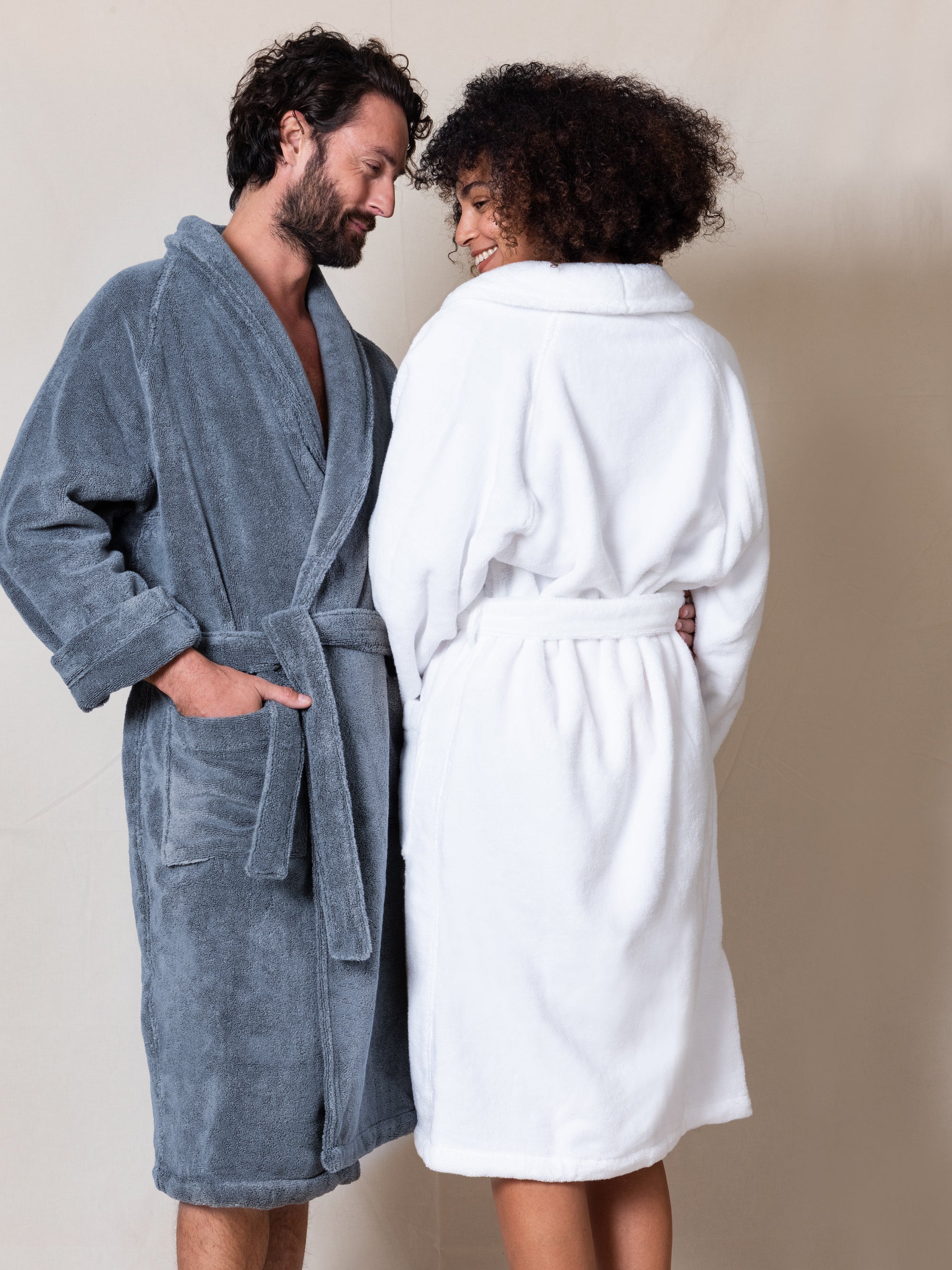 peignoir hermes l 42 en coton bleu marine robe de peignoir hermes l 42 en coton bleu marine robe de
