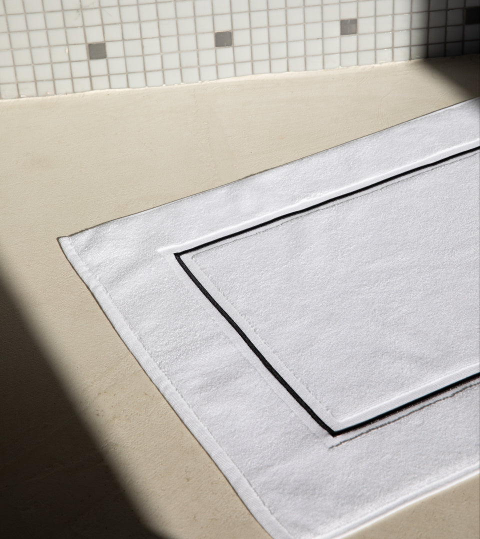 Tapis de bain bourdon Blanc noir