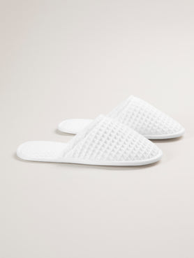 Chaussons en nid d'abeille Blanc nuage
