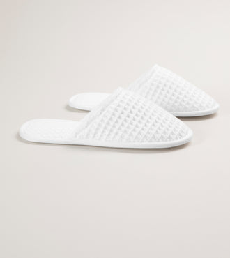 Chaussons en nid d'abeille Blanc nuage