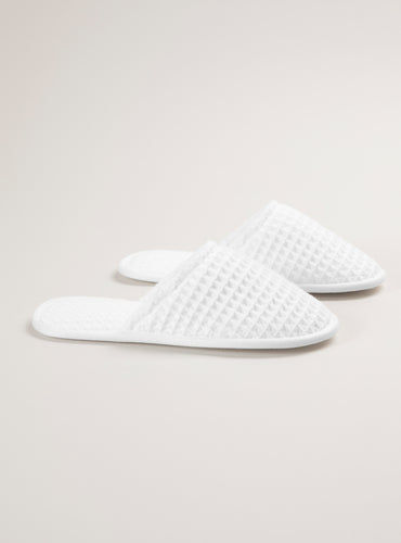 Chaussons en nid d'abeille Blanc nuage