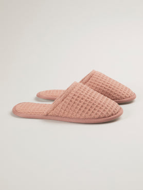 Chaussons en nid d'abeille Rose desert