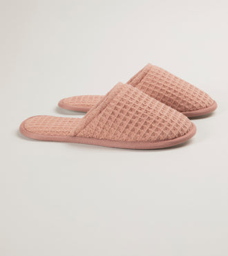 Chaussons en nid d'abeille Rose desert