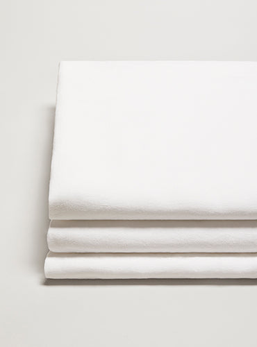 Drap housse lin lavé Blanc pur