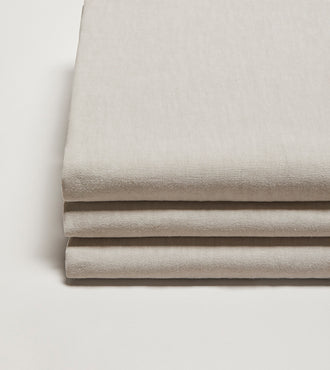 Drap housse lin lavé Ficelle