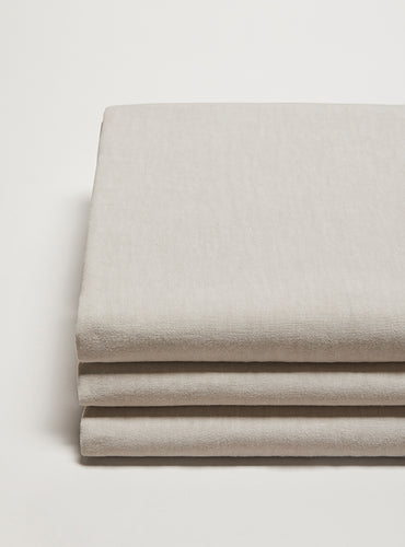 Drap housse lin lavé Ficelle