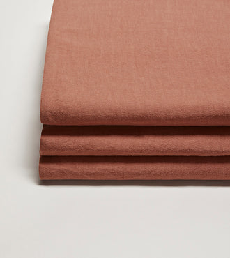 Drap housse lin lavé Sienne
