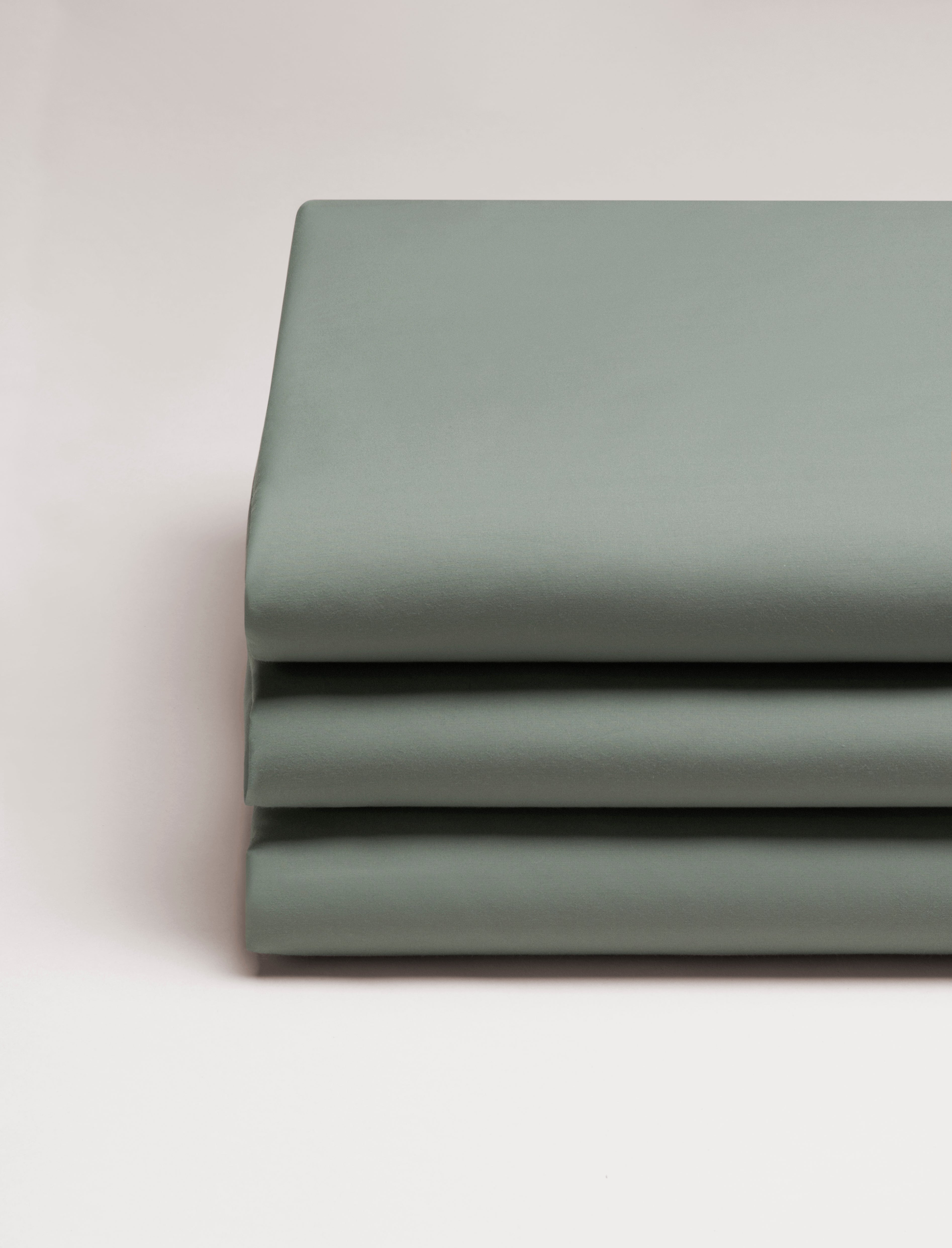 Drap housse percale de coton imprimé vert 140 x 200 cm BALATA