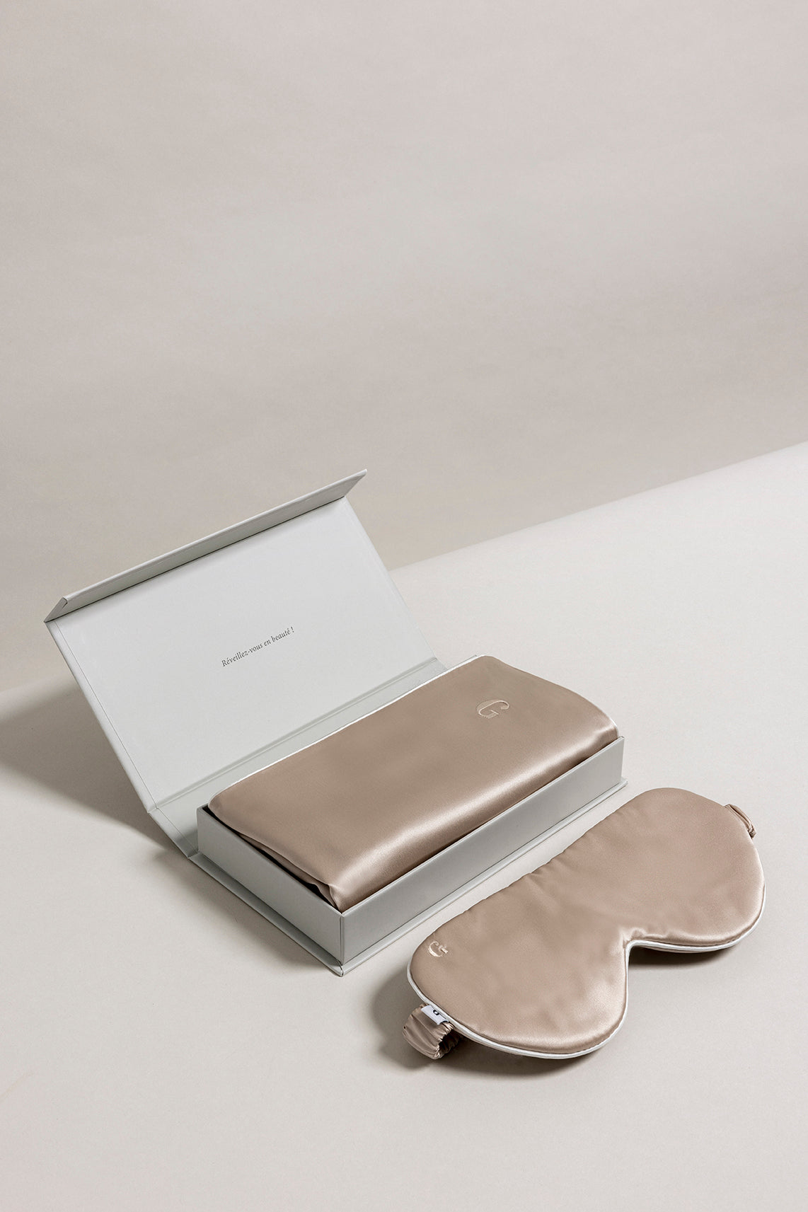Ensemble en pure soie de mûrier Champagne