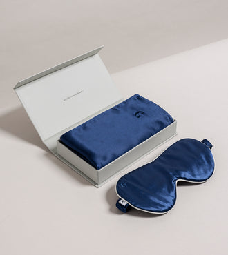 Ensemble en pure soie de mûrier Bleu minuit