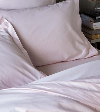 Drap plat satin uni Rose poudre