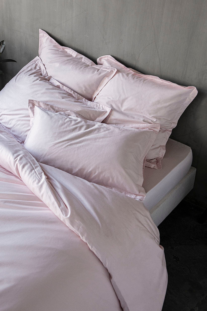 Drap housse satin Rose poudre