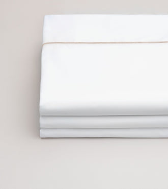 Drap plat bourdon satin Bourdon greige