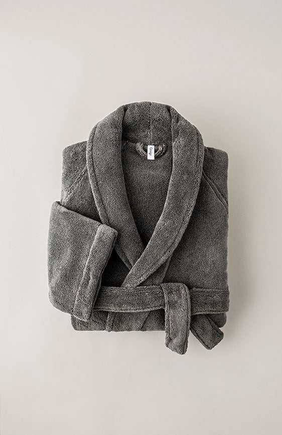 Peignoir de bain uni Gris ardoise