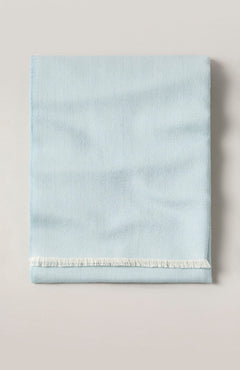 Plaid en laine baby alpaga Bleu dragée